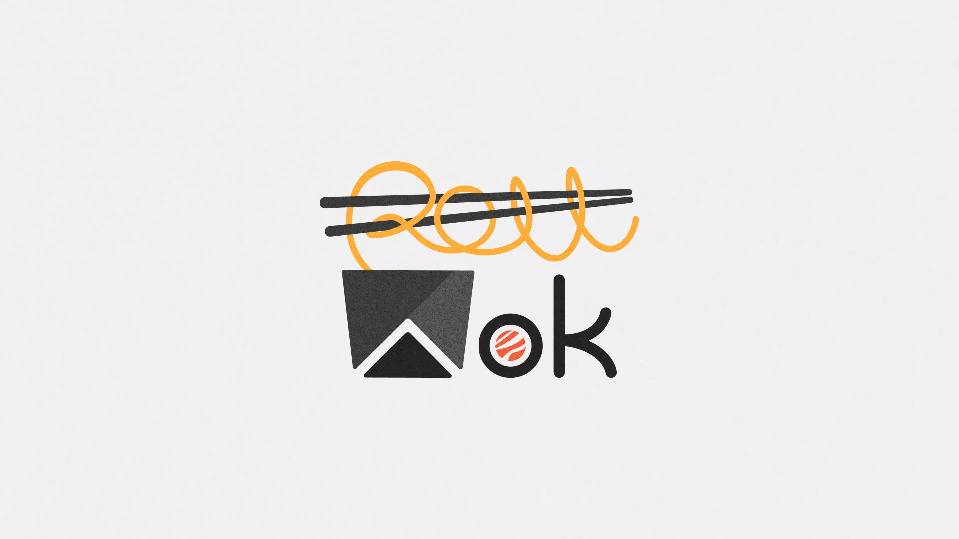 Разработка логотипа суши-бара «Roll Wok Club» в Лукоянове